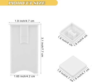 2 Pack Butter Spreader with Built-In Cover, Plastic White