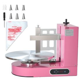 VEVOR Cake Decorating Machine, Cake Cream Spreading Coating Smearing Machine, Low Noise Cake Frosting Machine, Turntable with Adjustable Scraper